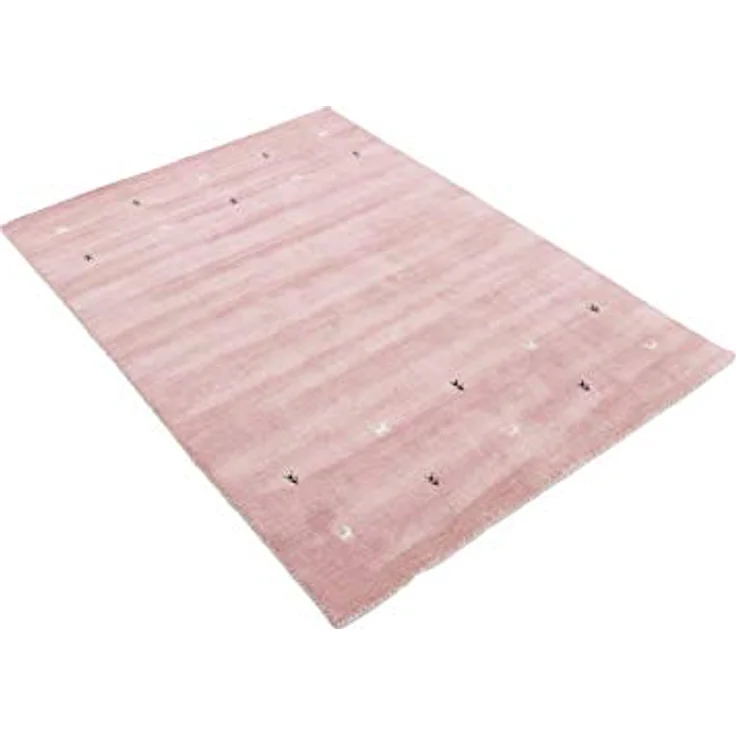 carpetfine 'Gabbeh Uni' Wollteppich, reine Wolle, Rosa, 120x170 cm – Bild 3