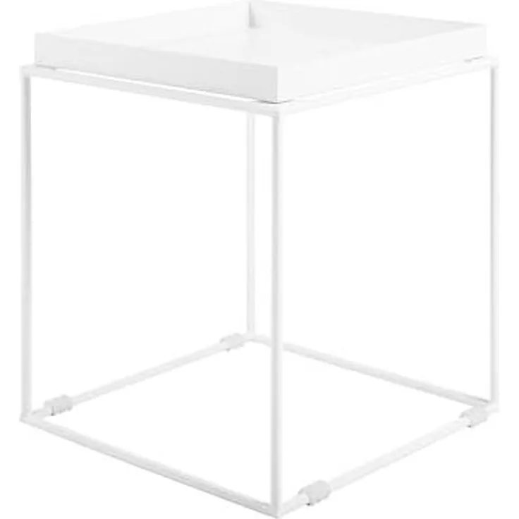 Beistelltisch weiß quadratisch 40x40 cm SAXON