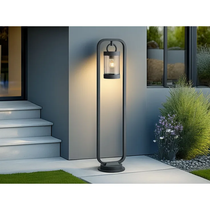 LED Wegeleuchte Landhausstil, Laterne in Anthrazit, Höhe 100cm