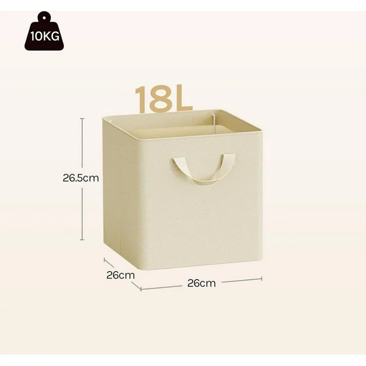 Woltu Aufbewahrungsbox (3 St), faltbare Stoffboxen 3 Stück, mit Griffen Metallrahmen – Bild 2