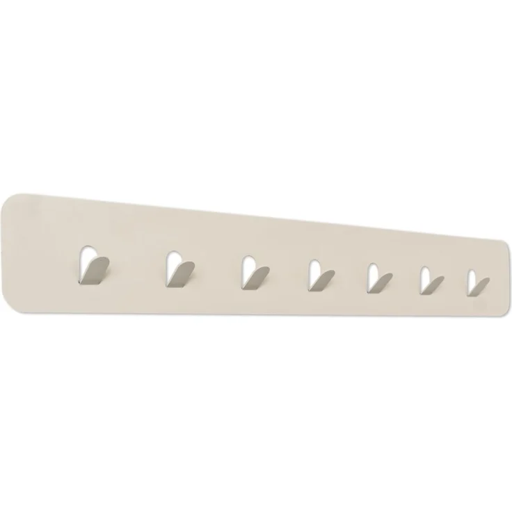 XORA 'TILLY' Garderobenleiste mit 7 Haken, Metall Kaschmir, 70 x 10 x 3 cm – Bild 1