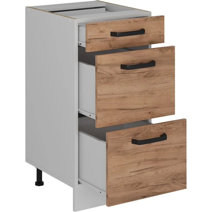 Küchenunterschrank R-Line Goldkraft Eiche 40 cm AP Marmor Vicco – Bild 5