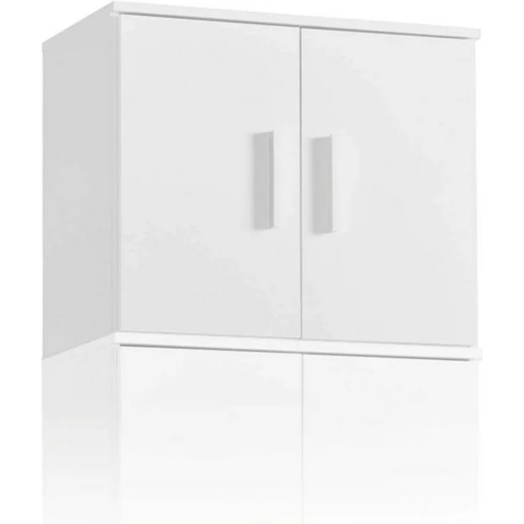 mokebo Mehrzweckschrank Mehrzweckschrankaufsatz 'Der Turm' (für extra viel Stauraum) Schrankaufsatz für Mehrzweckschrank o. Aufbewahrungsschrank in weiß – Bild 1