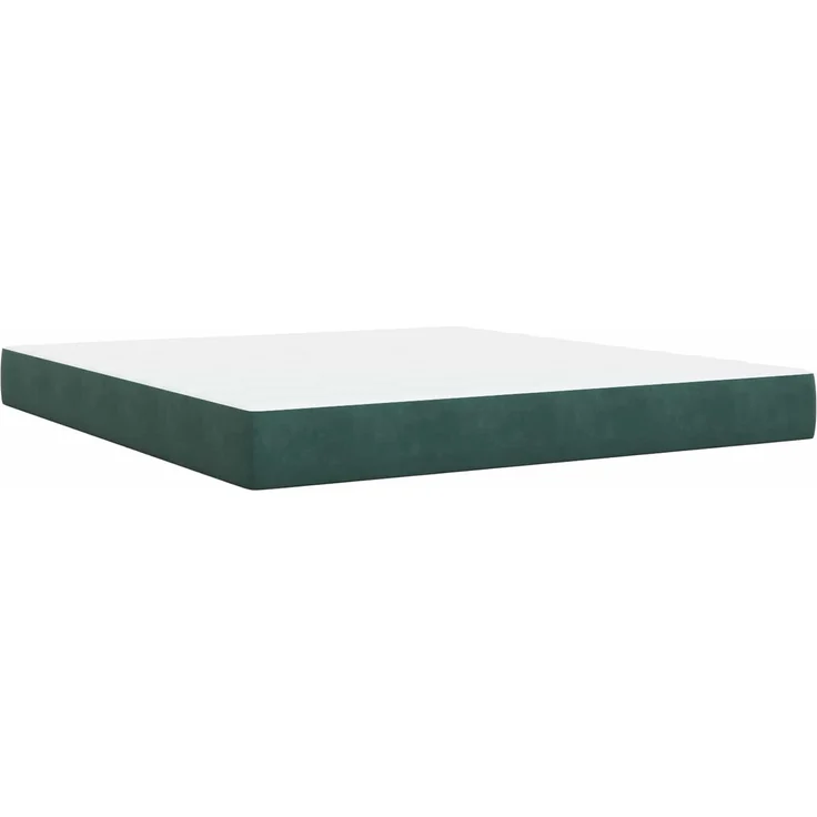 vidaXL LED-Speicherbett mit Matratze Dunkelgrün 180 x 200 cm Samt 3459267 – Bild 7