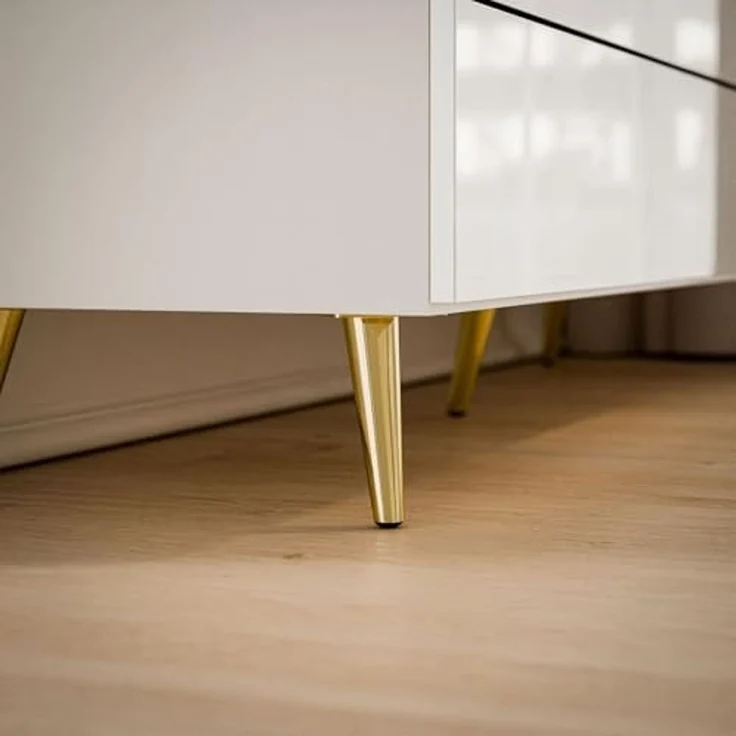 Lookway Kommode AURORA 4S1D weiß glänzend Anrichte mit Schubladen – Bild 6