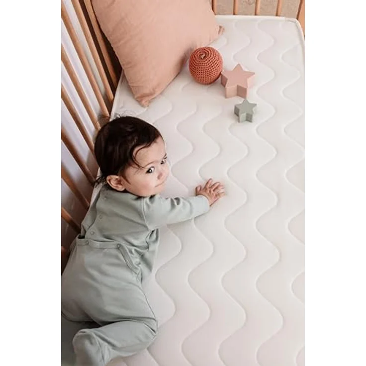 TINÉO Matelas Thermo Confort 60x120x10 cm, Polyuréthane, Blanc, Simple – Bild 2