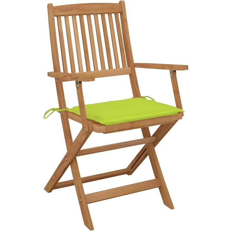 vidaXL Klappbare Gartenstühle 6 Stk. mit Kissen Massivholz Akazie 3074951 – Bild 2
