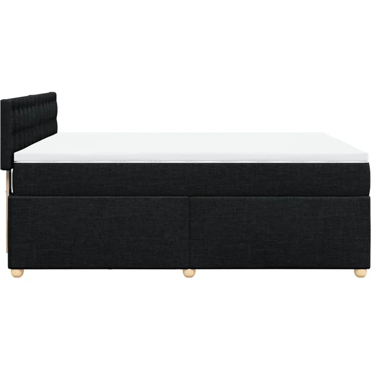 vidaXL Boxspringbett mit Matratze Schwarz 160x200 cm Stoff 3289047 – Bild 7