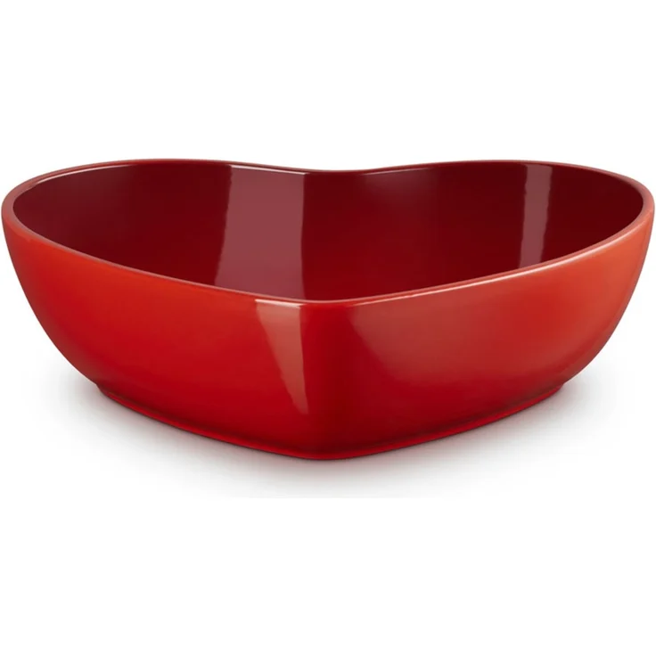 LeCreuset Servierschale in Herzform Steinzeug 30cm | Kirschrot : Kirschrot – Bild 3