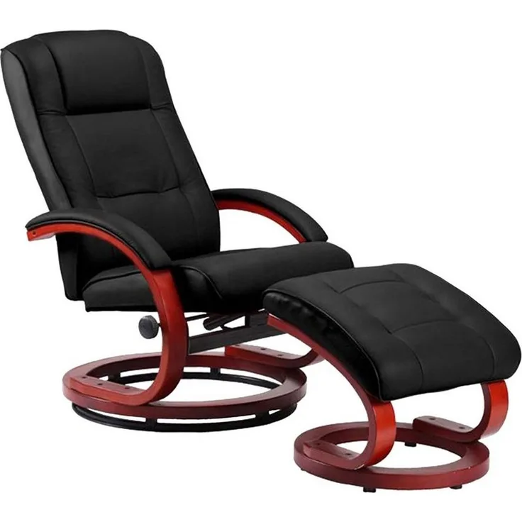 MCW Massagesessel Pescatori II, Um 360° drehbar, Mit Massagefunktion, Inkl. Hocker, neigbar