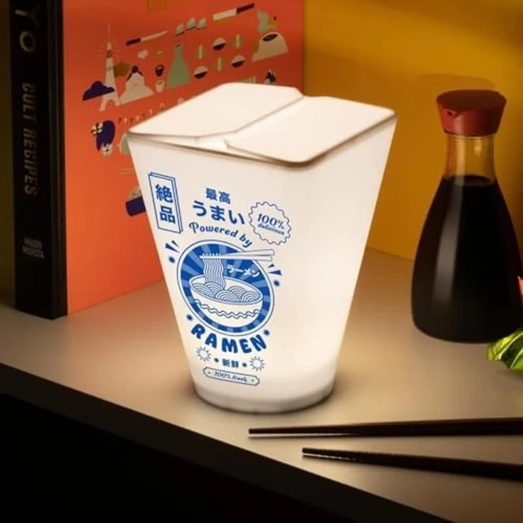 Ramen Box Licht - Von japanischen Nudelschachteln inspiriertes batteriebetriebenes Licht, Geschenk für Soba-Liebhaber, ausgefallene Dekoration, Weiss/Opulenter Garten – Bild 4