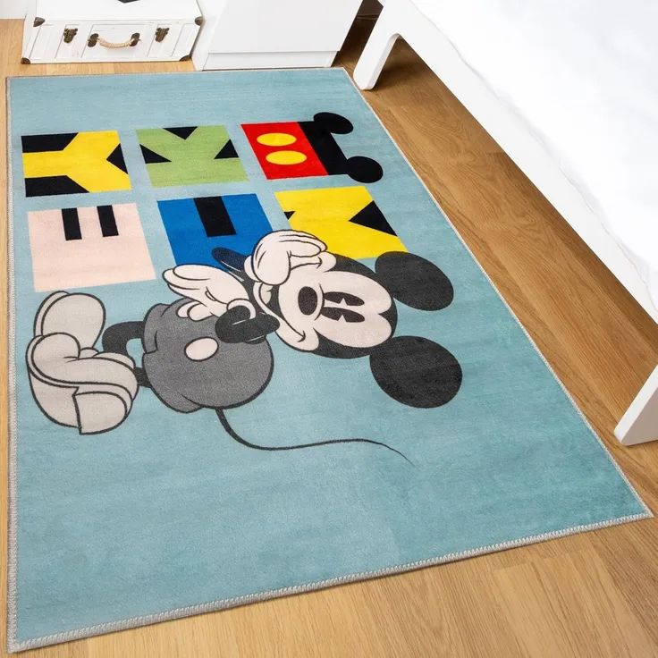 Disney Kinderteppich Disney Home - 80x120 cm - Spiderman, Cars, Frozen, Mickey, Minnie, Rechteckig, Höhe: 5 mm