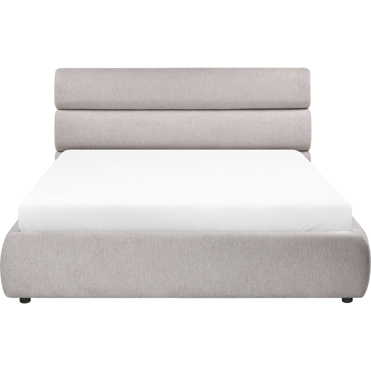 Bett mit Stauraum Kunstleinen BONIFACIO 160x200 cm Grau – Bild 6