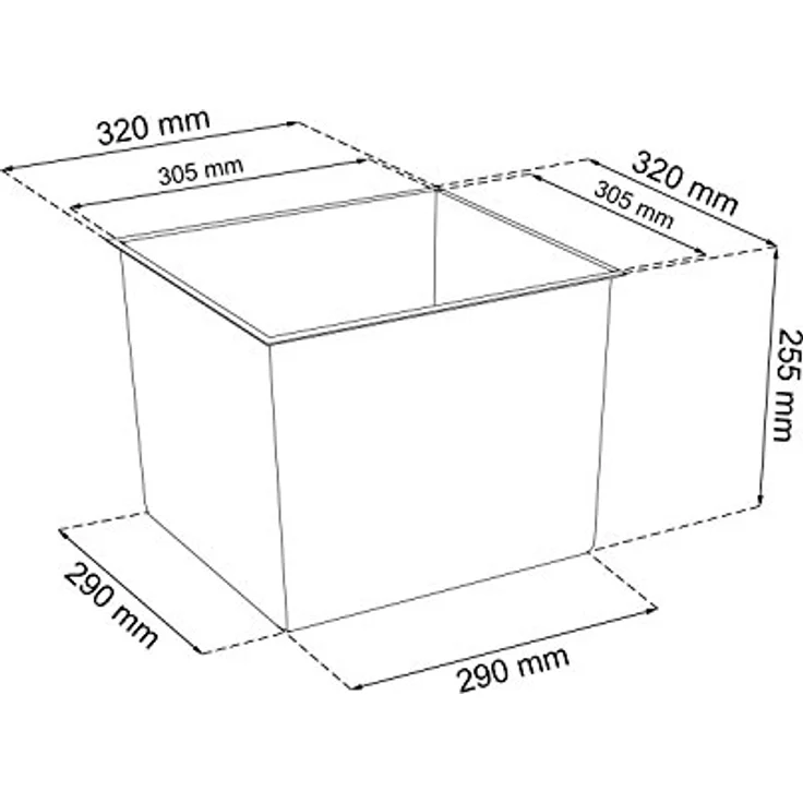 Prosperplast Rato Square, 49-Liter Pflanzkübel mit Einsatz, 32,5 x 32,5 x 61 cm, dunkle Ockerfarbe, robust und wetterfest – Bild 3