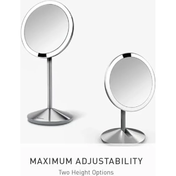 simplehuman ST3004, Faltspiegel mit Sensor, 10-fache Vergrößerung, beleuchtet, gebürsteter Stahl, 5 Jahre Garantie – Bild 5