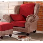 Home affaire Sessel King George gemütlicher Ohrensessel mit Ziernägeln, mit Federkern