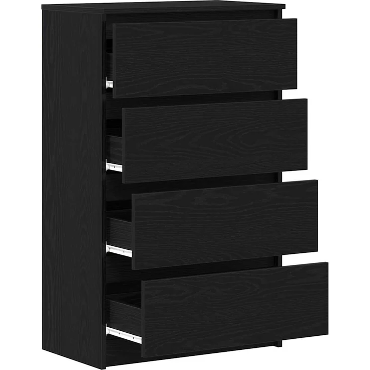 vidaXL Sideboard Schwarz Eichen-Optik 60x35x98,5 cm Holzwerkstoff 861992 – Bild 4