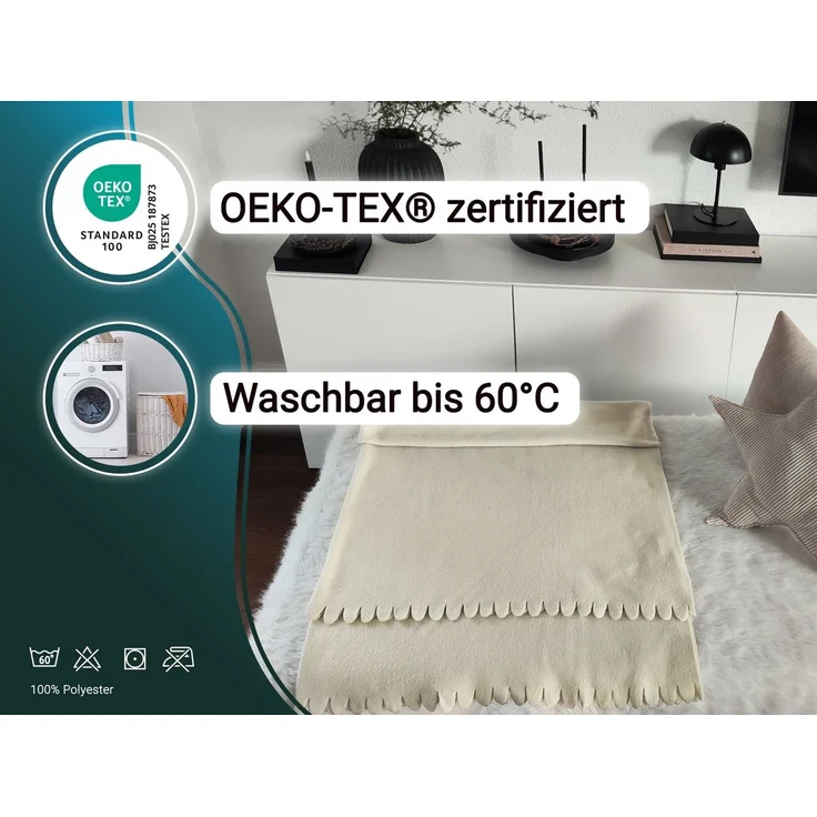 Wohndecke, ZOLLNER, 130x170 cm, 100% Polyester, In vielen Farben verfügbar – Bild 3
