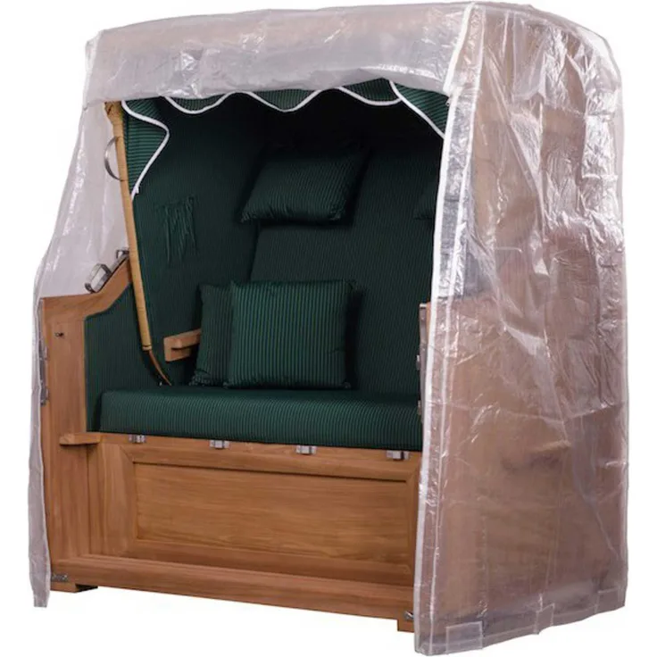 Strandkorb Schutzhülle - bene living - Basic PVC 2,5 Sitzer Größe XL transparent