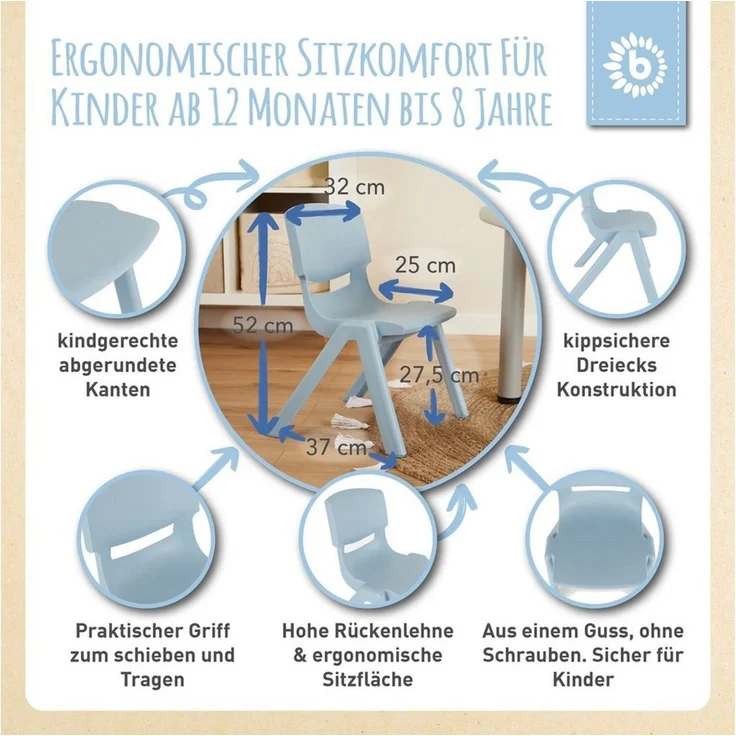 Bieco Kinderstuhl Blau – Bild 2