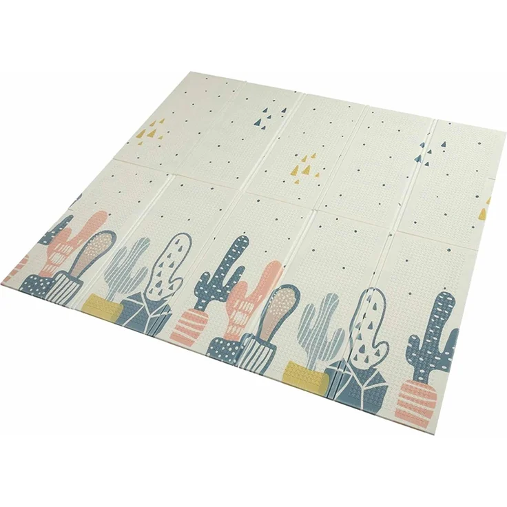Baby Vivo 'Kaktus' Spielmatte, doppelseitig, Polyethylenschaum bunt, 180 x 150 cm – Bild 5
