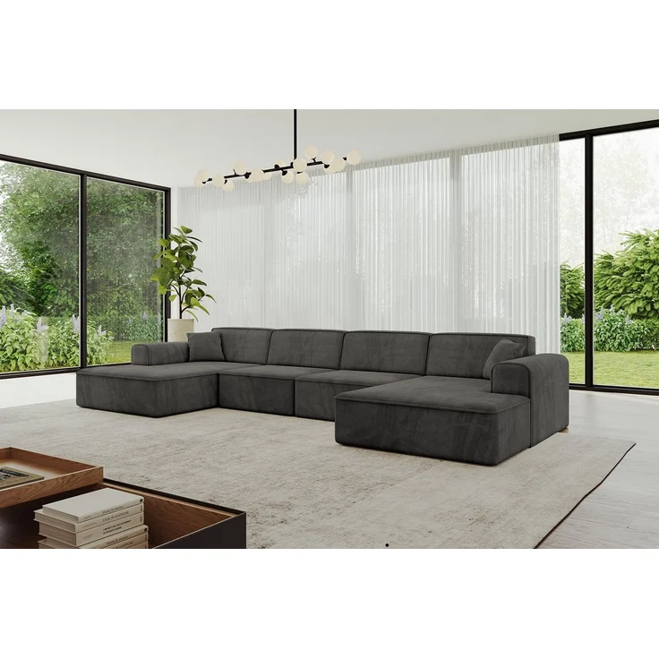 ALTDECOR Wohnlandschaft IREA-U2-v3, Sofa Praktische Bequeme Funktionsecke Couch U-Form Eckcouch, Corner Sofa U-Form Vielseitige Sofa Wohnlandschaft Wohnzimmer – Bild 3