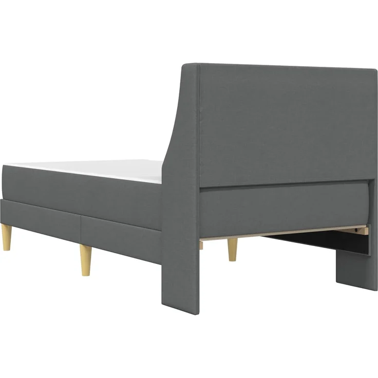vidaXL Bettgestell mit Matratze Dunkelgrau 90 x 200 cm Polyester 3414715 – Bild 8