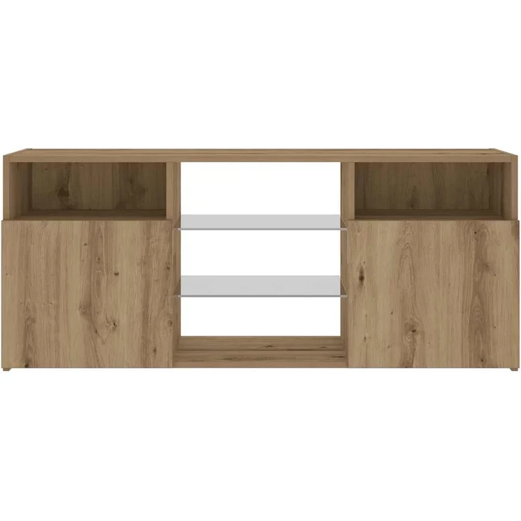 vidaXL TV-Schrank mit LED-Leuchten Artisan-Eiche 120x30x50 cm 856352 – Bild 6