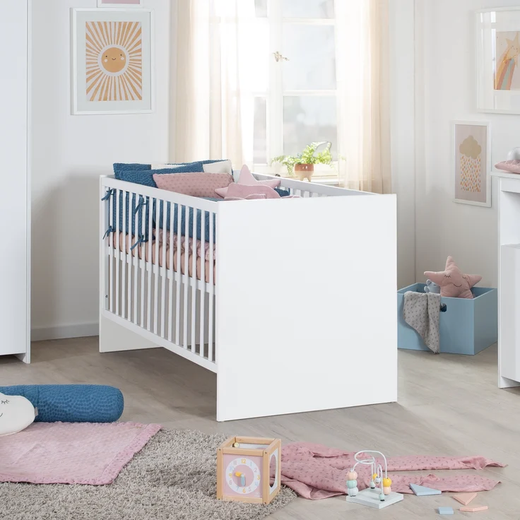 roba Kinderzimmerset 'Lilo' - 2-teilig - Kinderbett 70 x 140 cm & Wickelkommode - Weiß – Bild 10