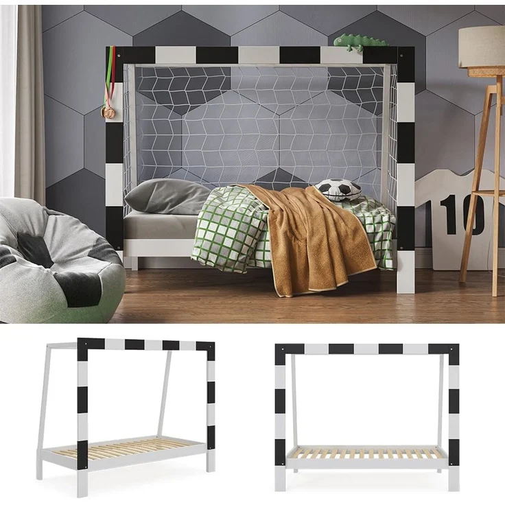Kinderbett Football goal Weiß 80x160 cm ohne Matratze Vitalispa – Bild 4