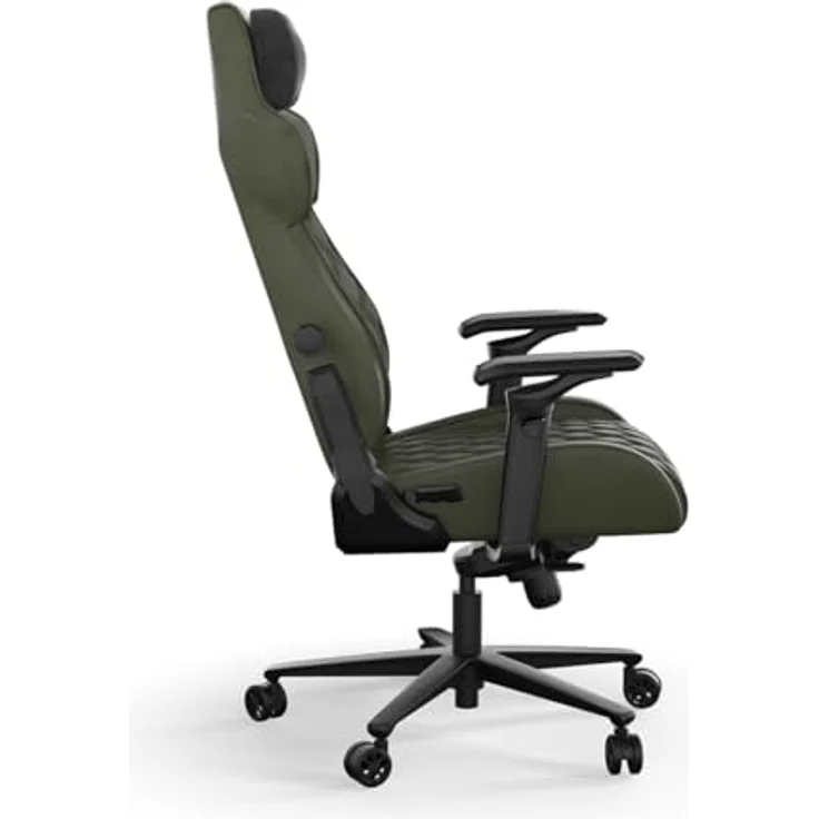 Corsair TC500 Luxe Gaming-Stuhl mit verstellbarer Lendenstütze und Omniflex-Armlehnen, Grau – Bild 4