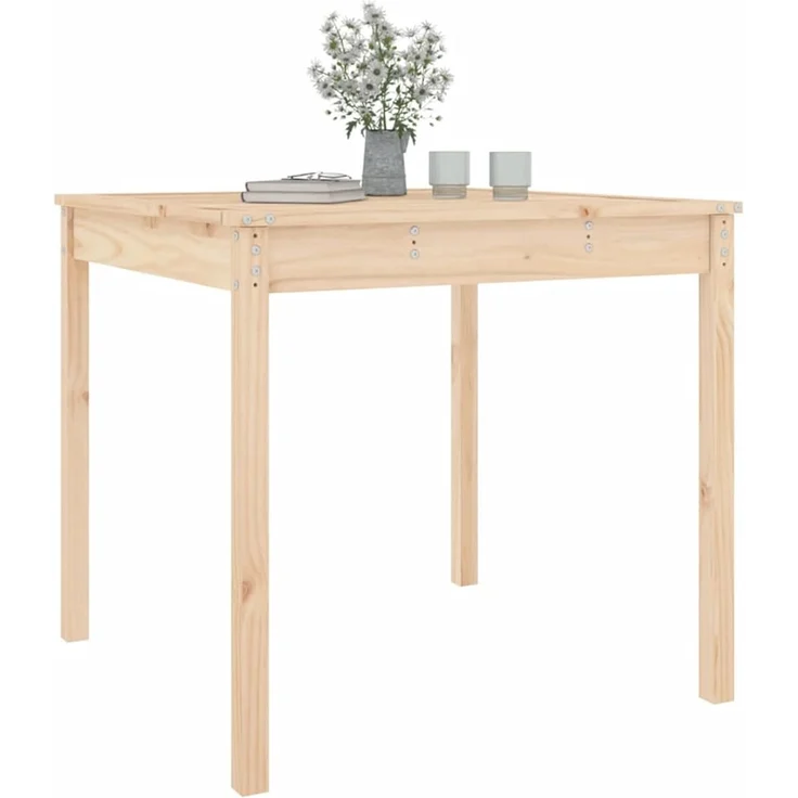 Gartentisch, Balkontisch, Esstisch 82,5 x 82,5 x 76 cm Massivholz Kiefer – Bild 4