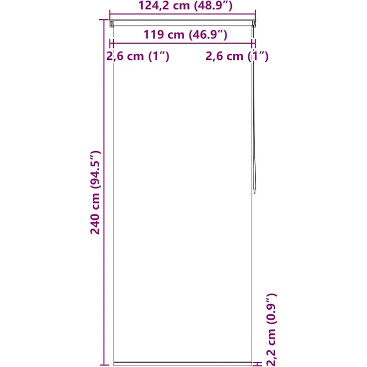 vidaXL Duschrollo 120x240 cm Kreismuster 142855 – Bild 10