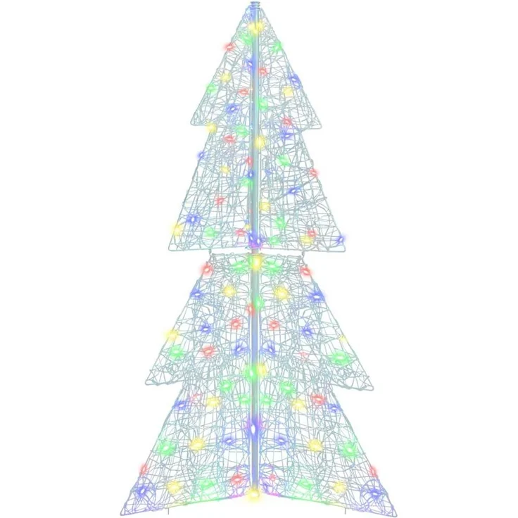 vidaXL Weihnachtsbaum Mehrfarbig 150 cm Acryl 160 LEDs 42019209 – Bild 4