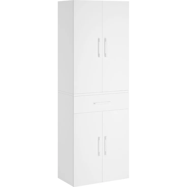 Bellamio 'Apol' Mehrzweckschrank, weiß, 176x33x60 cm, Aktenschrank mit Schublade und 5 Ablagefächern – Bild 3