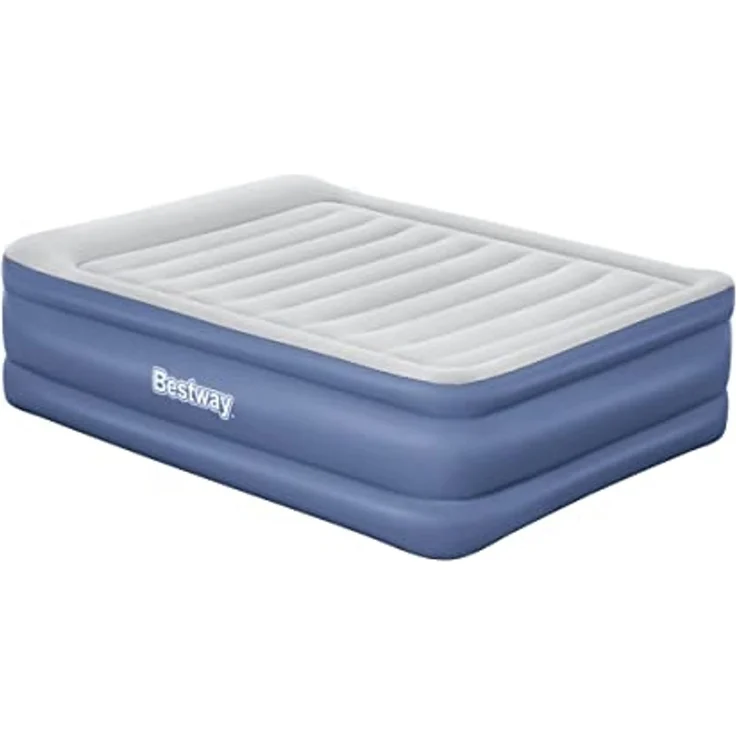 TriTech™ Doppelluftbett mit integrierter Elektropumpe, Blau/Grau, 203 x 152 x 61 cm – Bild 4
