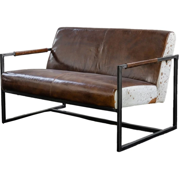 KAWOLA Sofa LIANO Vintage Leder braun 81 x 81 x 125 cm – Bild 3