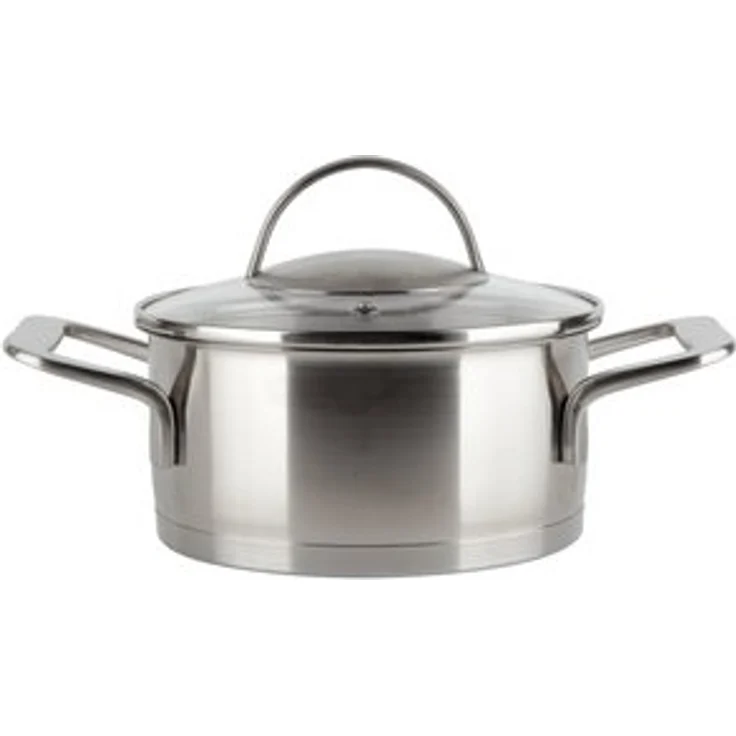 EUROHOME Kochtopf Schmortopf mit Glasdeckel passgenau und induktionsgeeignet, Edelstahl (1-tlg, Kochtopf Edelstahl Ø16 cm), Topf alle Herdarten, Universaltop mit Messskala – Bild 6