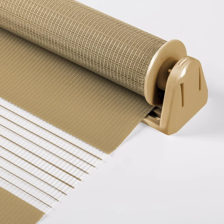 Doppelrollo Klemmfix ohne Bohren 75x210 cm Beige Duo Rollo Klemmrollo Sonnenschutzrollo Fensterrollo für Fenster & Türen Zebrarollo Seitenzugrollo – Bild 3