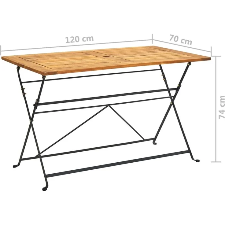 vidaXL 7-tlg. Garten-Essgruppe Klappbar Akazie Massivholz 3058156 – Bild 4