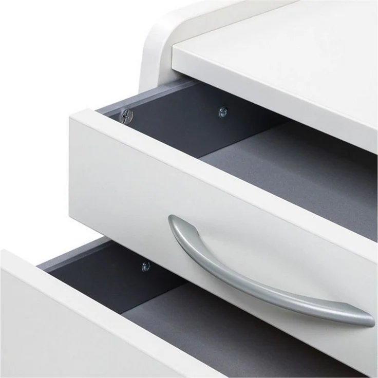 Möbelhandel Klipenstein Rollcontainer Kettler Trio Box Rollschrank Weiß/Silber, 3 Schubladen, abschließbar – Bild 3