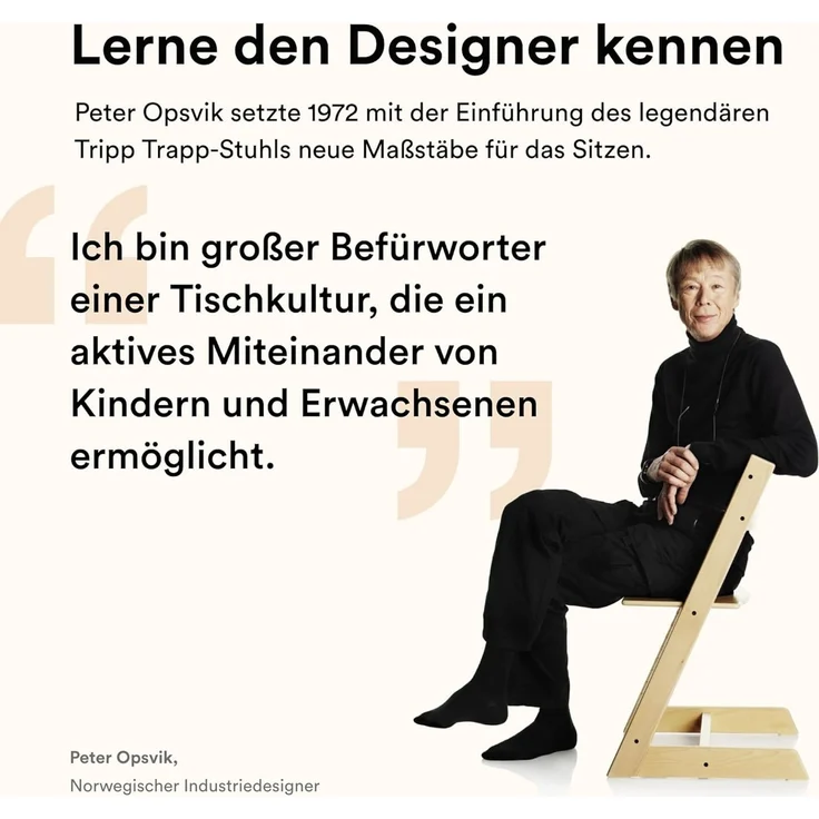 Stokke 'Tripp Trapp' Hochstuhl, storm grey, höhenverstellbar, Buche massiv, bis 110 kg – Bild 9
