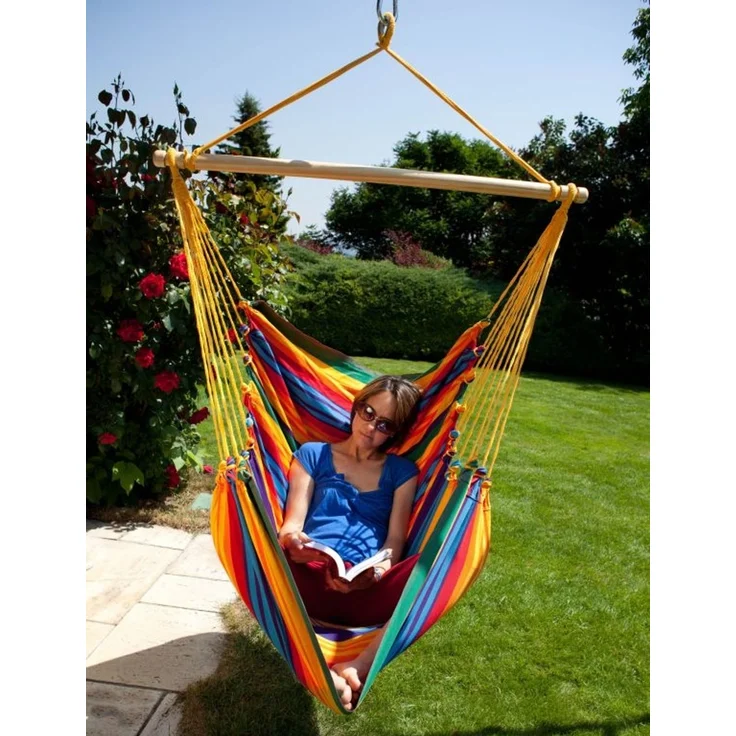 MacaMex Hängesessel Cayo Grande Paradiso, wetterfest multicolor, 110x175 cm – Bild 5