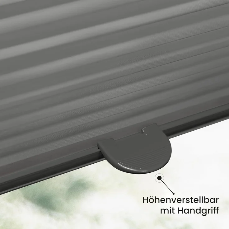 Sonello Plissee Klemmfix ohne Bohren 45x200 cm Anthrazit Faltrollo Plisseerollo Jalousie für Tür & Fenster Blickdicht Sichtschutz Sonnenschutz Fertifplissee Rollo – Bild 4