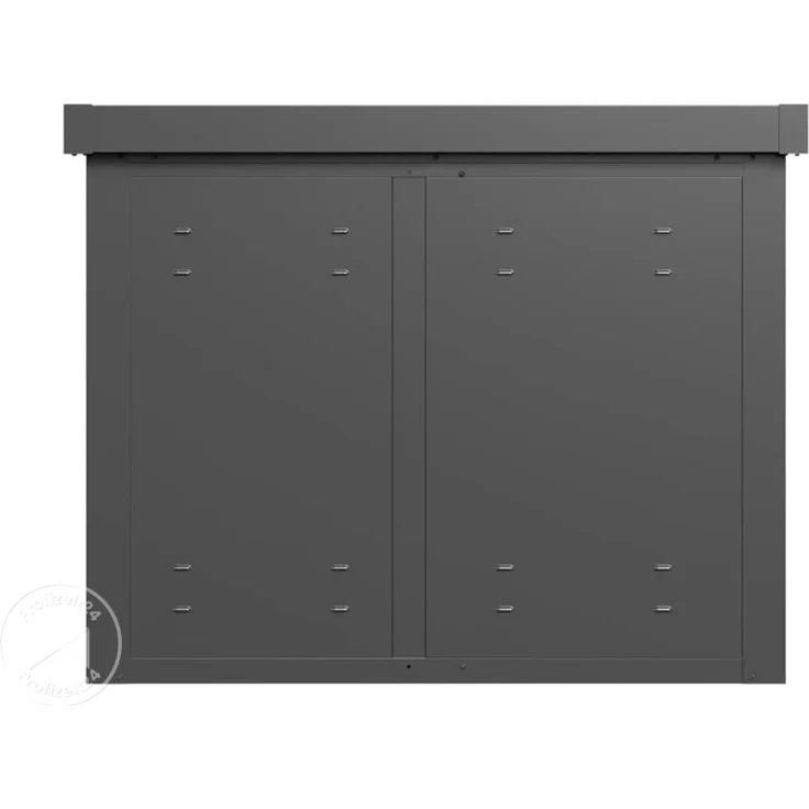 GFP Primeyard Geräteschrank Metall 135x55x112 cm Gartenschrank Schiebetür anthrazit inkl. Fußboden – Bild 4