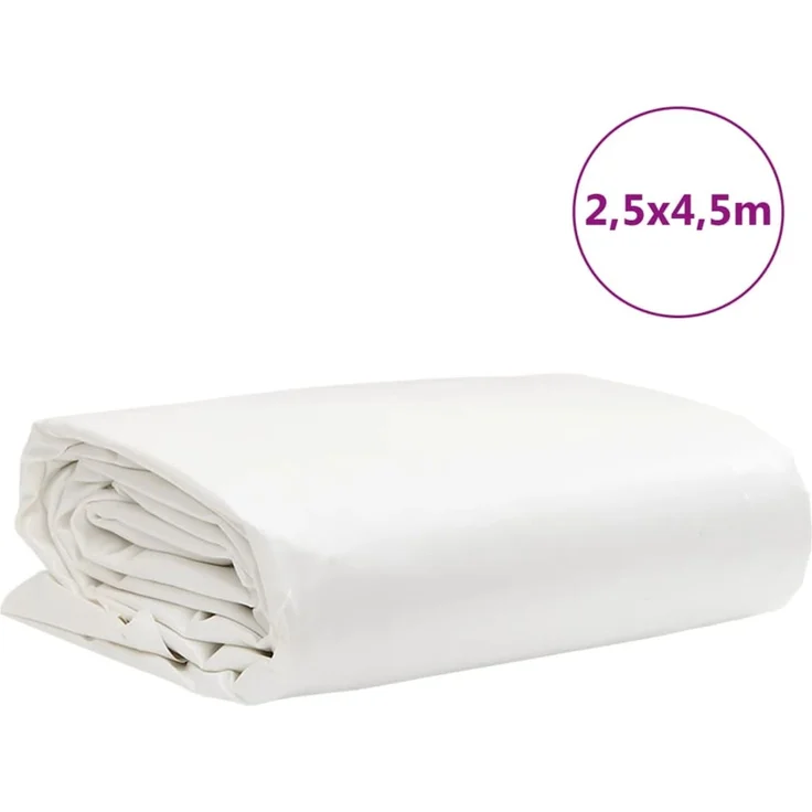 vidaXL Abdeckplane Weiß 2,5x4,5 m 650 g/m² 156199 – Bild 9