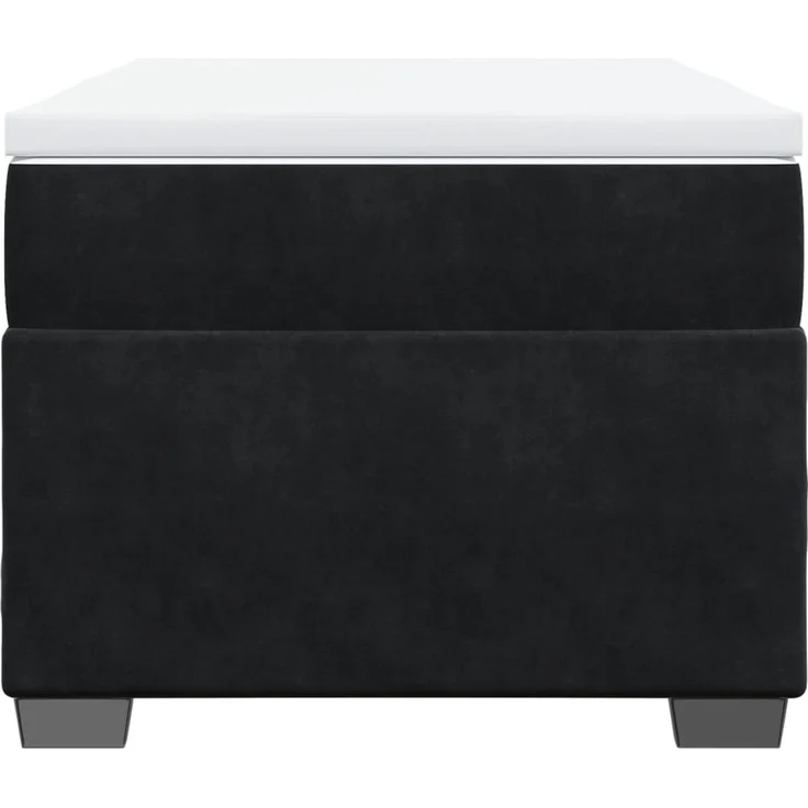 vidaXL Boxspringbett mit Matratze Schwarz 90x190 cm Samt 3285253 – Bild 4