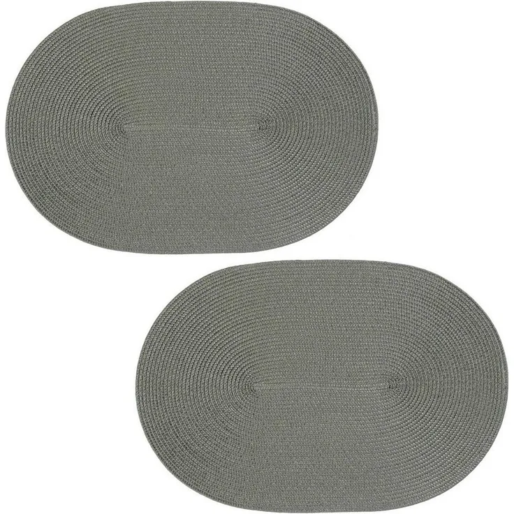 Haus und Deko Platzset Platzset 2er Set oval ca. 45x30 cm Platzdeckchen Tischset geflochtene, (2-St)