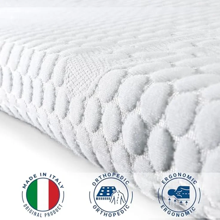 The White Stone Matratzen Topper 80x210cm, antimykotisch, Orthopädische Matratzenauflage aus Memory Foam H3, belüftet, 6 cm gepolstert, abnehmbarer Bezug, waschbar – Bild 3