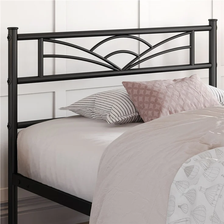 Yaheetech Metallbett mit Lattenrost, Wolkenmuster, Metall Schwarz, 90x200 cm – Bild 10